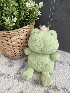 Jellycat Crowning Croaker Frog With Crown Small Plush Toy
